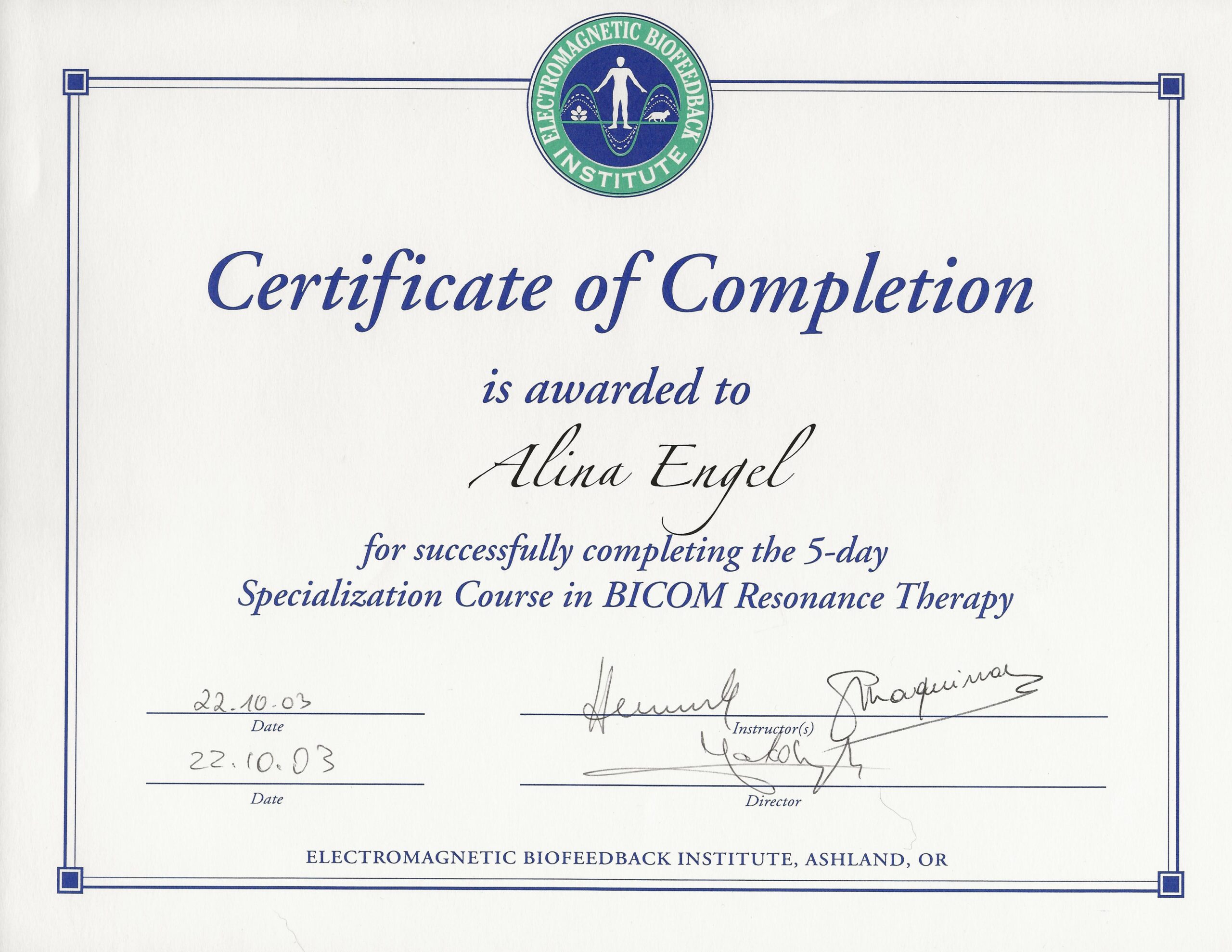 B Cert 10-22-2003